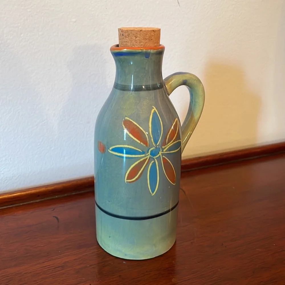 NWT Crate & Barrel Calabria Small Oil Stoneware Cruet Jug